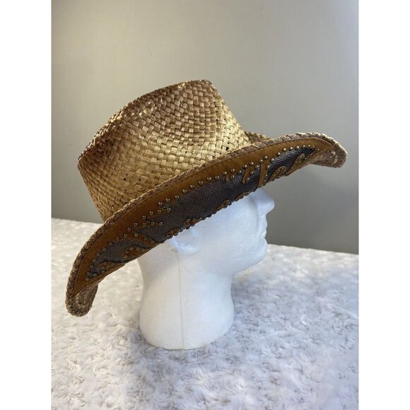 Shyanne Straw Hat Western Country Girl OS Wear It. Mean It. Concert Ready - Picture 4 of 12